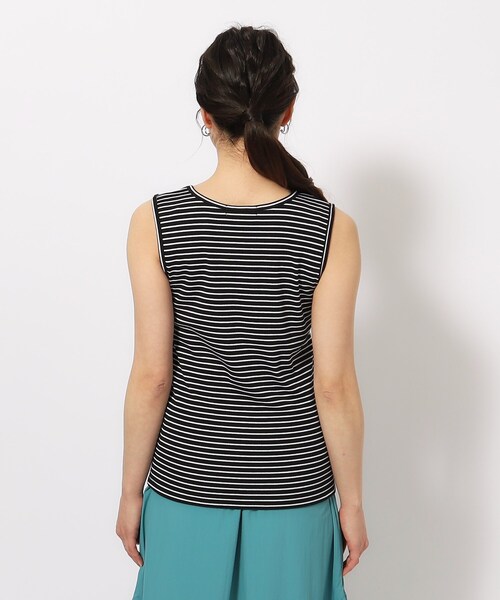 SHOO・LA・RUE（シューラルー）の「◆テレコリブボーダータンクトップ（タンクトップ・レディース・ホワイト系3/ブラック系2・02/03/04）」の5枚目の写真