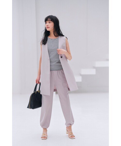 SHOO・LA・RUE（シューラルー）の「◆テレコリブボーダータンクトップ（タンクトップ・レディース・ホワイト系3/ブラック系2・02/03/04）」の19枚目の写真