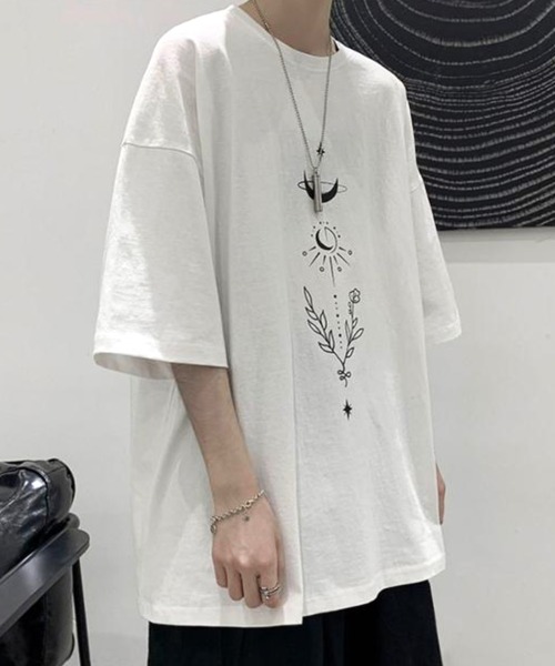 Anchor Smith(アンカー スミス)の「ビッグシルエット デザインプリント 半袖Tシャツ(Tシャツ/カットソー・メンズ・グレー系4/ホワイト系4/グリーン系4/グレー系1/ブラック系3/ブラック系1/グレー系3/グレー系2/ホワイト系2/ホワイト系1/ブラック系4/ブラック系2/ホワイト系3/パープル系4・L/M/XL)」の1枚目の写真