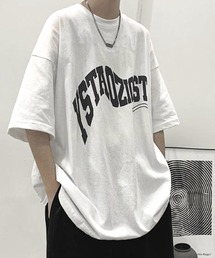 ビッグシルエット デザインプリント 半袖Tシャツ