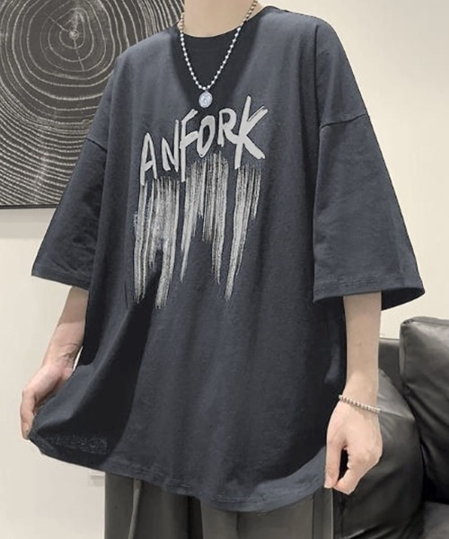 Anchor Smith(アンカー スミス)の「ビッグシルエット デザインプリント 半袖Tシャツ(Tシャツ/カットソー・メンズ・グレー系4/ホワイト系4/グリーン系4/グレー系1/ブラック系3/ブラック系1/グレー系3/グレー系2/ホワイト系2/ホワイト系1/ブラック系4/ブラック系2/ホワイト系3/パープル系4・L/M/XL)」の10枚目の写真