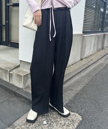 Amiur | belt set straight basic pants / ベルトセットストレートベーシックパンツ(スラックス)