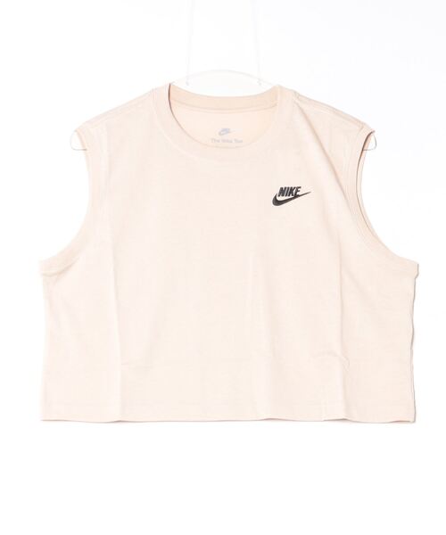 NIKE（ナイキ）の「ナイキ NIKE ナイキ NSW クラブ クロップ S/L Tシャツ（Tシャツ/カットソー・レディース・サンドグレー/ホワイト/ブラック・M/L）」の3枚目の写真