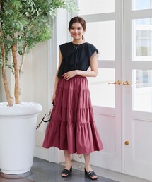 Tiaclasse（ティアクラッセ）の「ティアードフレアスカート（スカート）」