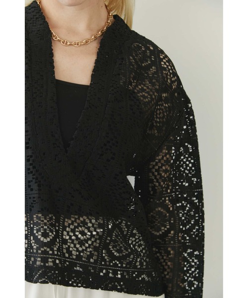 Solace（ソレイス）の「パネルレースカンフーブラウス（シャツ/ブラウス・レディース・ブラック/アイボリー・FREE）」の12枚目の写真