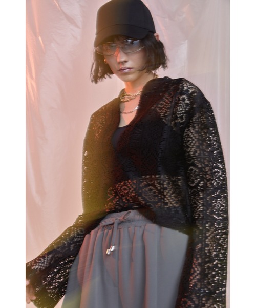 Solace（ソレイス）の「パネルレースカンフーブラウス（シャツ/ブラウス・レディース・ブラック/アイボリー・FREE）」の9枚目の写真