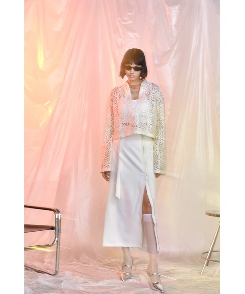 Solace（ソレイス）の「パネルレースカンフーブラウス（シャツ/ブラウス・レディース・ブラック/アイボリー・FREE）」の4枚目の写真