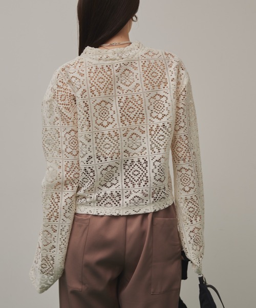 Solace（ソレイス）の「パネルレースカンフーブラウス（シャツ/ブラウス・レディース・ブラック/アイボリー・FREE）」の21枚目の写真