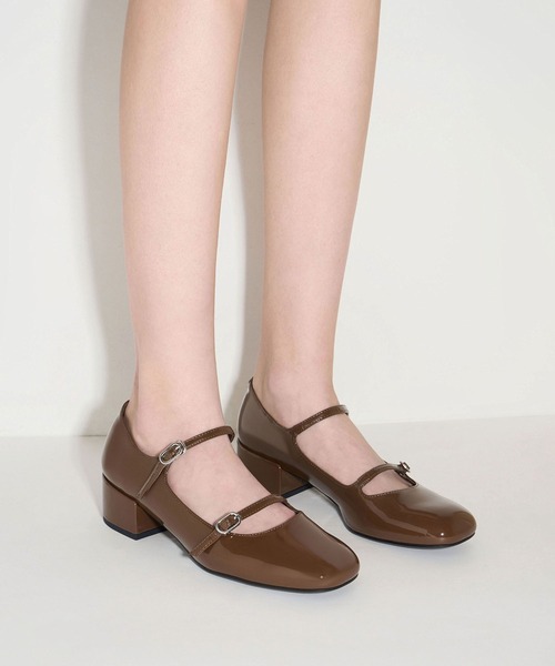 Charles & Keith ブロックヒールメリージェーン 39 25cm ブロックヒール メリージェーン - イエロー | CHARLES & KEITH
