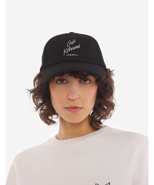 CAFE KITSUNE 6P CAP NEW SHAPE / キツネ キャップ ☆メゾンキツネ☆Unisex Cafe Kitsune 6P Cap New Shape☆大人気