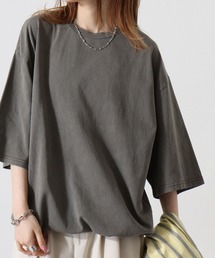 天竺 ピグメント ドロスト 半袖Tシャツ