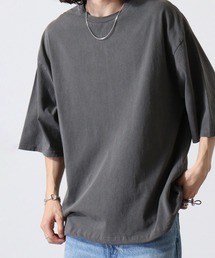 天竺 ピグメント ドロスト 半袖Tシャツ