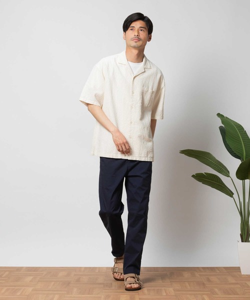 BACK NUMBER(バックナンバー)の「BACK NUMBER(バックナンバー)バスケット半袖開襟シャツ(シャツ/ブラウス・メンズ・ケリーグリーン/オフホワイト/ネイビー・S/フリー/XL/L/M)」の5枚目の写真