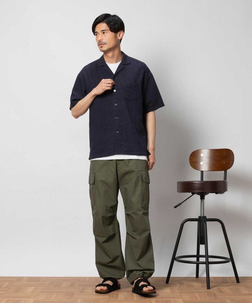 BACK NUMBER(バックナンバー)の「BACK NUMBER(バックナンバー)バスケット半袖開襟シャツ(シャツ/ブラウス・メンズ・ケリーグリーン/オフホワイト/ネイビー・S/フリー/XL/L/M)」の12枚目の写真