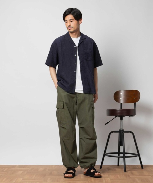 BACK NUMBER(バックナンバー)の「BACK NUMBER(バックナンバー)バスケット半袖開襟シャツ(シャツ/ブラウス・メンズ・ケリーグリーン/オフホワイト/ネイビー・S/フリー/XL/L/M)」の13枚目の写真