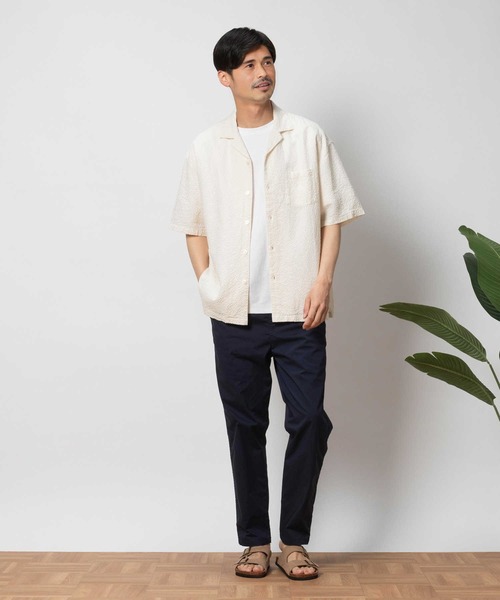 BACK NUMBER(バックナンバー)の「BACK NUMBER(バックナンバー)バスケット半袖開襟シャツ(シャツ/ブラウス・メンズ・ケリーグリーン/オフホワイト/ネイビー・S/フリー/XL/L/M)」の4枚目の写真
