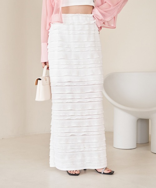 VIS(ビス)の「【選べる着丈】フリンジカットロングスカート【洗える】(スカート・レディース・ブラック/グレー系その他/ホワイト系その他・FREE/FS)」の18枚目の写真