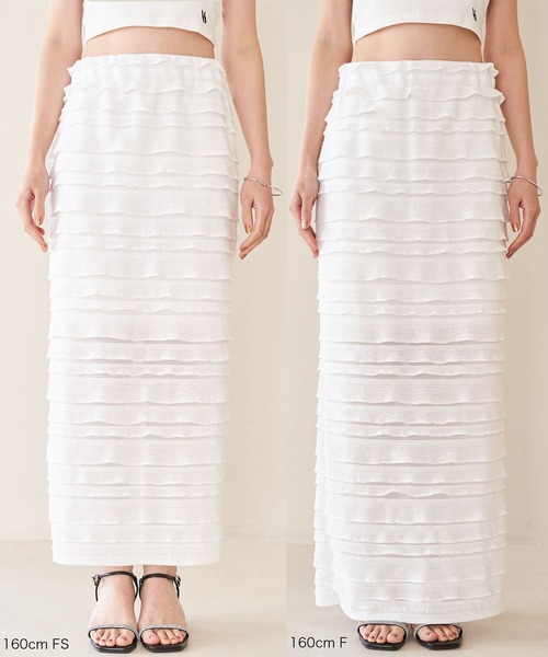 VIS(ビス)の「【選べる着丈】フリンジカットロングスカート【洗える】(スカート・レディース・ブラック/グレー系その他/ホワイト系その他・FREE/FS)」の11枚目の写真