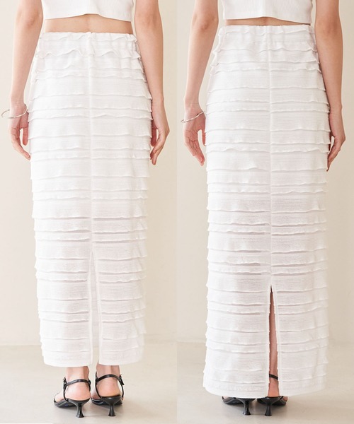 VIS(ビス)の「【選べる着丈】フリンジカットロングスカート【洗える】(スカート・レディース・ブラック/グレー系その他/ホワイト系その他・FREE/FS)」の12枚目の写真