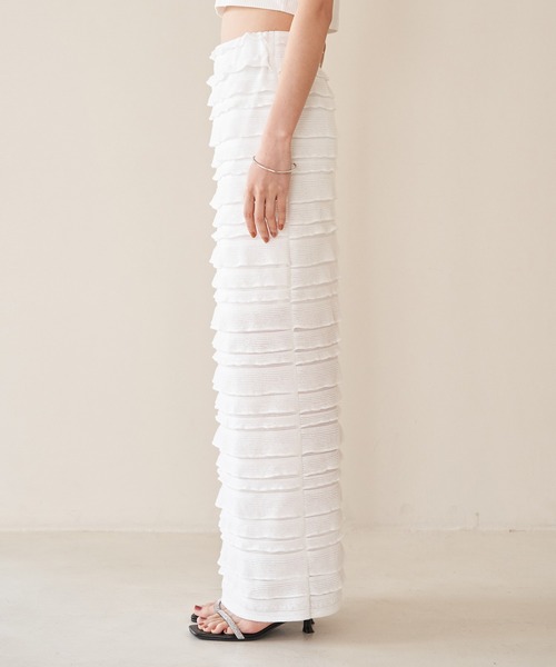 VIS(ビス)の「【選べる着丈】フリンジカットロングスカート【洗える】(スカート・レディース・ブラック/グレー系その他/ホワイト系その他・FREE/FS)」の13枚目の写真