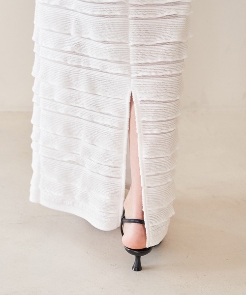 VIS(ビス)の「【選べる着丈】フリンジカットロングスカート【洗える】(スカート・レディース・ブラック/グレー系その他/ホワイト系その他・FREE/FS)」の16枚目の写真
