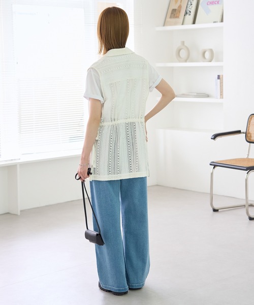 ROPE' PICNIC（ロペピクニック）の「レースミリタリージレ（ベスト・レディース・ホワイト/ブラック・38）」の11枚目の写真