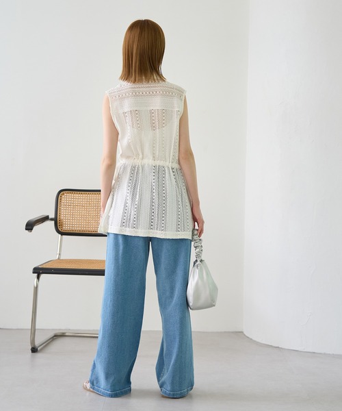 ROPE' PICNIC（ロペピクニック）の「レースミリタリージレ（ベスト・レディース・ホワイト/ブラック・38）」の14枚目の写真