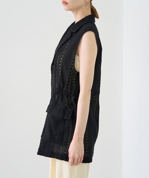 ROPE' PICNIC（ロペピクニック）の「レースミリタリージレ（ベスト・レディース・ホワイト/ブラック・38）」の19枚目の写真