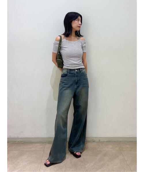 FREE'S MART（フリーズマート）の「◆オフショルホルターネックカットソー（Tシャツ/カットソー・レディース・ブラック/ブラック系その他/ホワイト系その他/ライトグリーン/ホワイト・FREE）」の7枚目の写真