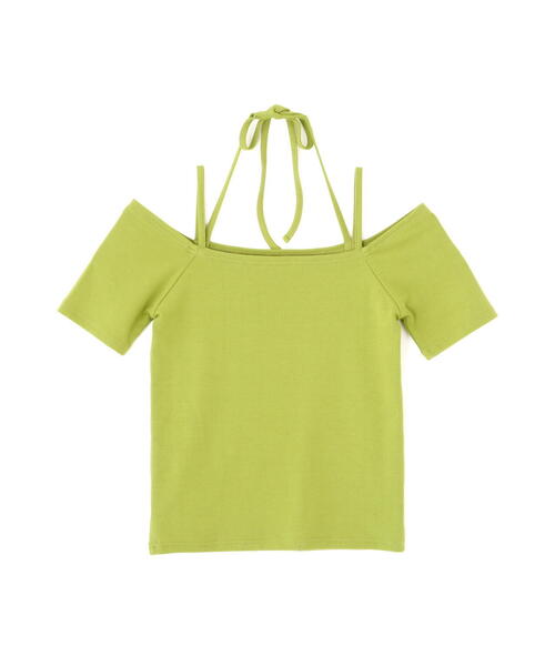 FREE'S MART（フリーズマート）の「◆オフショルホルターネックカットソー（Tシャツ/カットソー・レディース・ブラック/ブラック系その他/ホワイト系その他/ライトグリーン/ホワイト・FREE）」の10枚目の写真