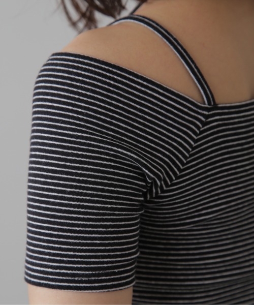 FREE'S MART（フリーズマート）の「◆オフショルホルターネックカットソー（Tシャツ/カットソー・レディース・ブラック/ブラック系その他/ホワイト系その他/ライトグリーン/ホワイト・FREE）」の6枚目の写真