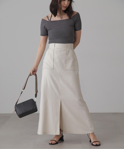 FREE'S MART（フリーズマート）の「◆オフショルホルターネックカットソー（Tシャツ/カットソー・レディース・ブラック/ブラック系その他/ホワイト系その他/ライトグリーン/ホワイト・FREE）」の16枚目の写真