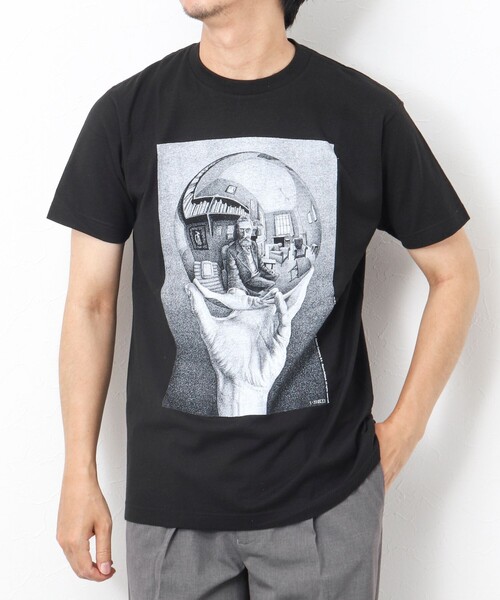 ESCHERエッシャープリントTシャツ新品アートNA180