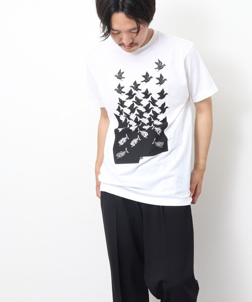 ESCHER　エッシャー　プリントTシャツ　新品　アート　NA180 M.C. ESCHER（エムシーエッシャー）の「【M.C ESCHER / エムシー