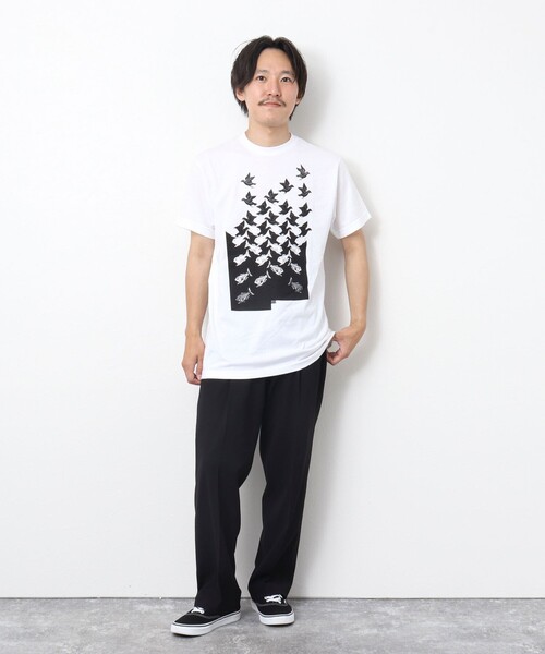 M.C. ESCHER(エムシーエッシャー)の「【M.C ESCHER / エムシーエッシャー】アートプリント半袖Tシャツ(Tシャツ/カットソー・メンズ・チャコールグレー/ライトグレー/ブラック/ホワイト/ホワイト系その他・M/L)」の12枚目の写真