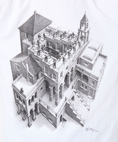 M.C. ESCHER(エムシーエッシャー)の「【M.C ESCHER / エムシーエッシャー】アートプリント半袖Tシャツ(Tシャツ/カットソー・メンズ・チャコールグレー/ライトグレー/ブラック/ホワイト/ホワイト系その他・M/L)」の22枚目の写真
