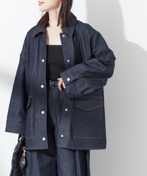 値下げしました　ジャーナルスタンダードレサージュ　デニムワークジャケットブラック セール】デニムワークジャケット（デニムジャケット）｜journal