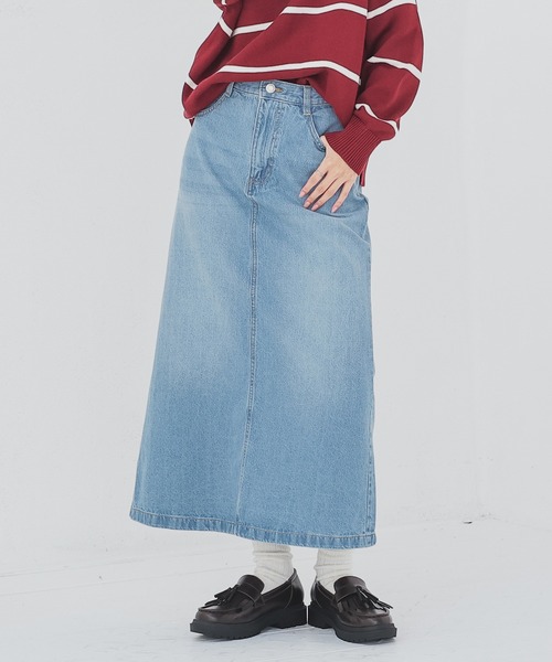 デニムナロースカート（デニムスカート）｜Honeys（ハニーズ）の