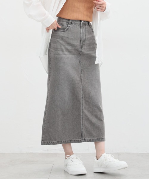 Honeys（ハニーズ）の「デニムナロースカート（デニムスカート・レディース・グレー/ライトブルー/ライトインディゴブルー/ブルー・S/SS/L/M）」の13枚目の写真