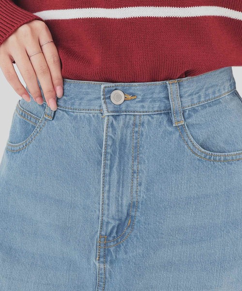 Honeys（ハニーズ）の「デニムナロースカート（デニムスカート・レディース・グレー/ライトブルー/ライトインディゴブルー/ブルー・S/SS/L/M）」の8枚目の写真