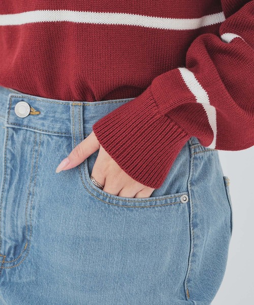 Honeys（ハニーズ）の「デニムナロースカート（デニムスカート・レディース・グレー/ライトブルー/ライトインディゴブルー/ブルー・S/SS/L/M）」の7枚目の写真