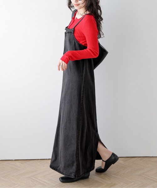 AMELY(エミリー)の「デニムキャミワンピース(ワンピース・レディース・ライトブルー/ブラック系その他/ブルー・L/M)」の20枚目の写真