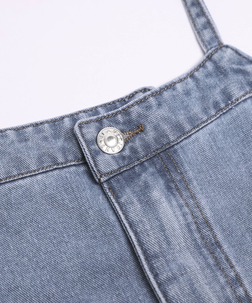 AMELY（エミリー）の「デニムキャミワンピース（ワンピース・レディース・ライトブルー/ブラック系その他/ブルー・L/M）」の6枚目の写真