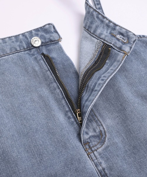 AMELY（エミリー）の「デニムキャミワンピース（ワンピース・レディース・ライトブルー/ブラック系その他/ブルー・L/M）」の7枚目の写真