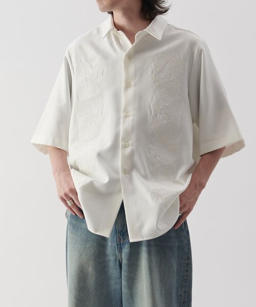 mame kurogouchi ボタニカルエンブロイダリーシフォンブラウス mame kurogouchi ボタニカルエンブロイダリーシフォンブラウス mame