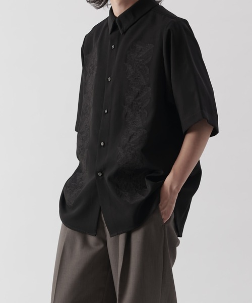 mame kurogouchi ボタニカルエンブロイダリーシフォンブラウス Mame Kurogouchi/マメクロゴウチ】ボタニカルエンブロイダリーブラウス