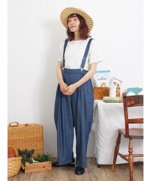 Samansa Mos2(サマンサ モスモス)の「リップル単色花柄メローカットソー(Tシャツ/カットソー・レディース・キナリ/オフホワイト/チャコールグレー・F)」の8枚目の写真