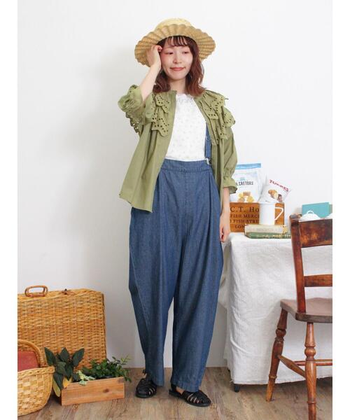 Samansa Mos2(サマンサ モスモス)の「リップル単色花柄メローカットソー(Tシャツ/カットソー・レディース・キナリ/オフホワイト/チャコールグレー・F)」の12枚目の写真