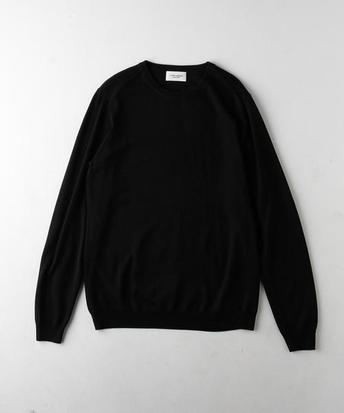 UNITED ARROWS（ユナイテッドアローズ）の「UAS ウール ハイゲージ クルーネック ニット◆（ニット/セーター・メンズ・ブラック/ネイビー/ベージュ/ワインレッド・X-SMALL/LARGE/MEDIUM/SMALL/XX-LARGE/X-LARGE）」の2枚目の写真