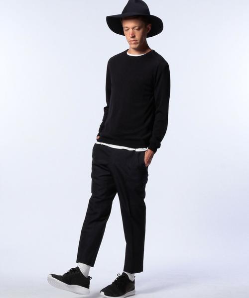 UNITED ARROWS（ユナイテッドアローズ）の「UAS ウール ハイゲージ クルーネック ニット◆（ニット/セーター・メンズ・ブラック/ネイビー/ベージュ/ワインレッド・X-SMALL/LARGE/MEDIUM/SMALL/XX-LARGE/X-LARGE）」の8枚目の写真